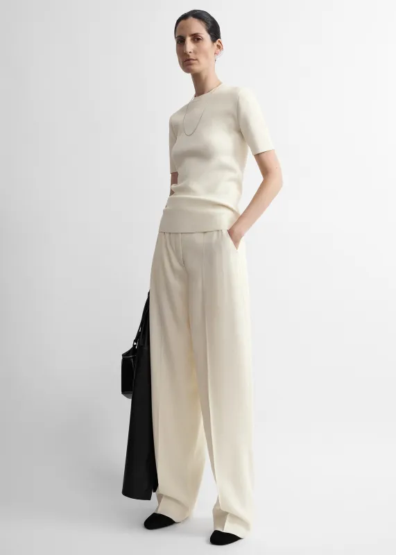 High-waist trousers ecru made by Toteme