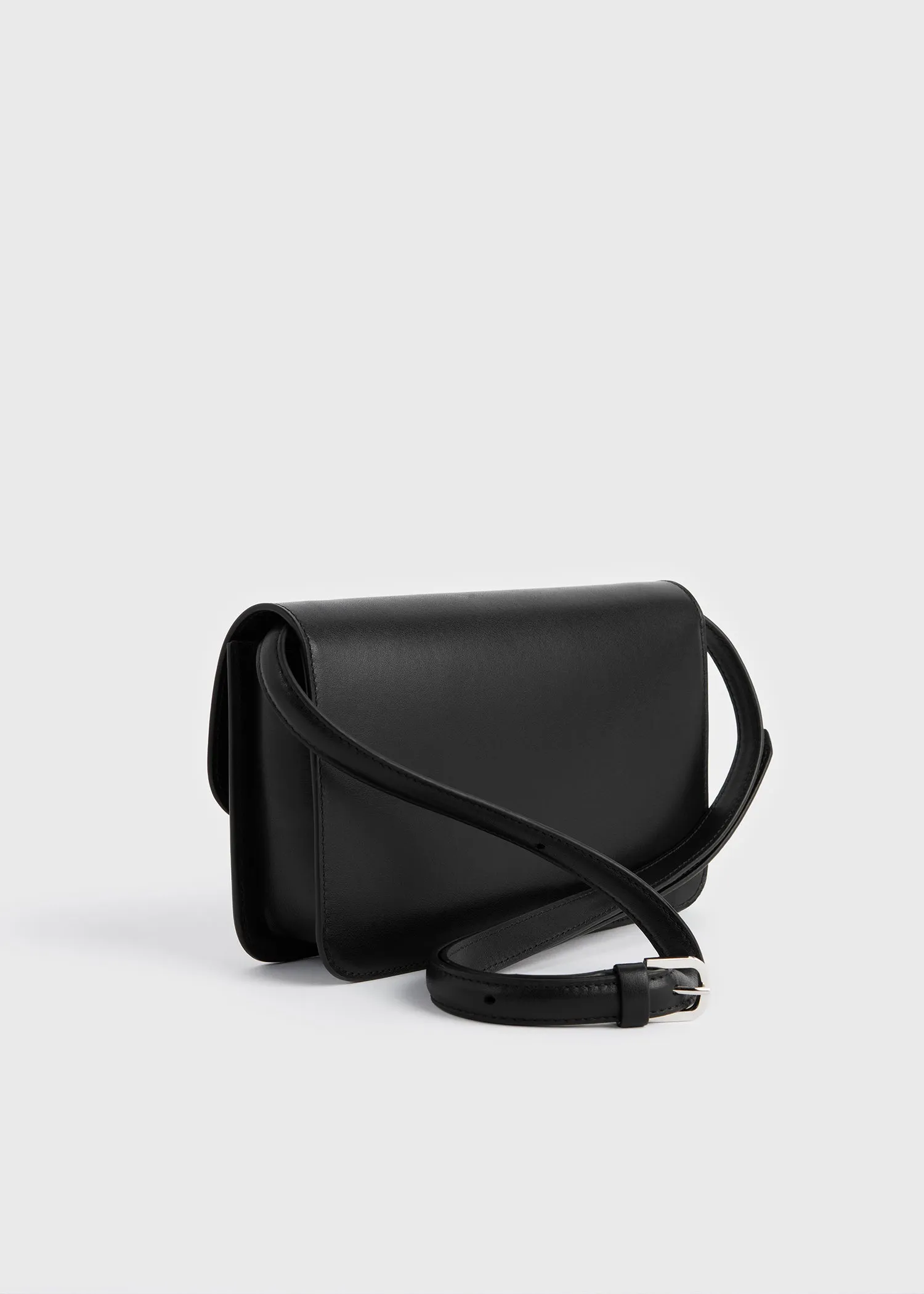 T-lock leather crossbody black sold by Toteme product image thumbnail 5
