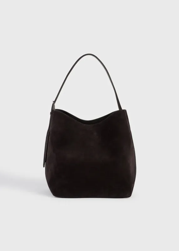 Medium belted suede tote espresso made by Toteme