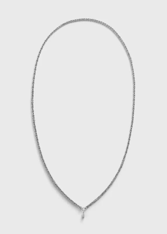 Elongated byzantine necklace silver made by Toteme