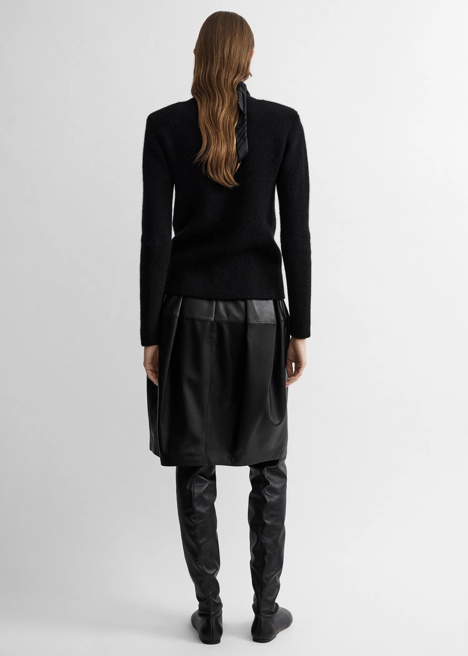 Structured crew knit black sold by Toteme product image thumbnail 3