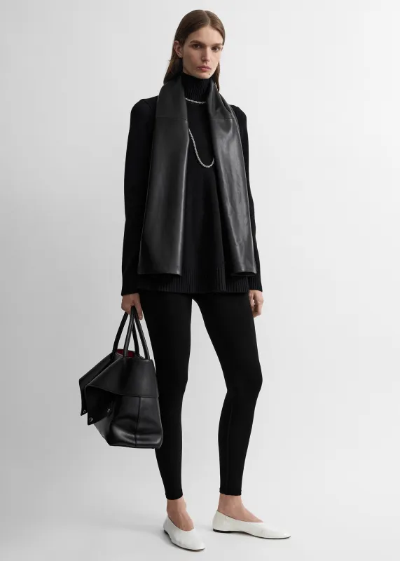 Wool turtleneck top black made by Toteme