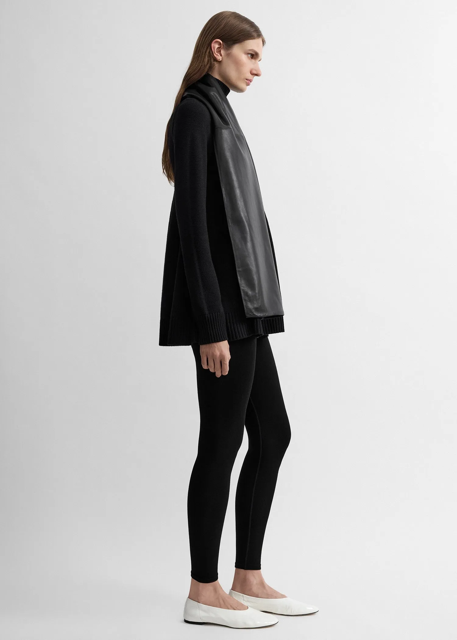 Wool turtleneck top black sold by Toteme product image thumbnail 2