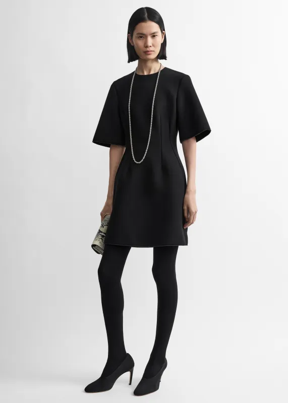 Sculptural short dress black made by Toteme
