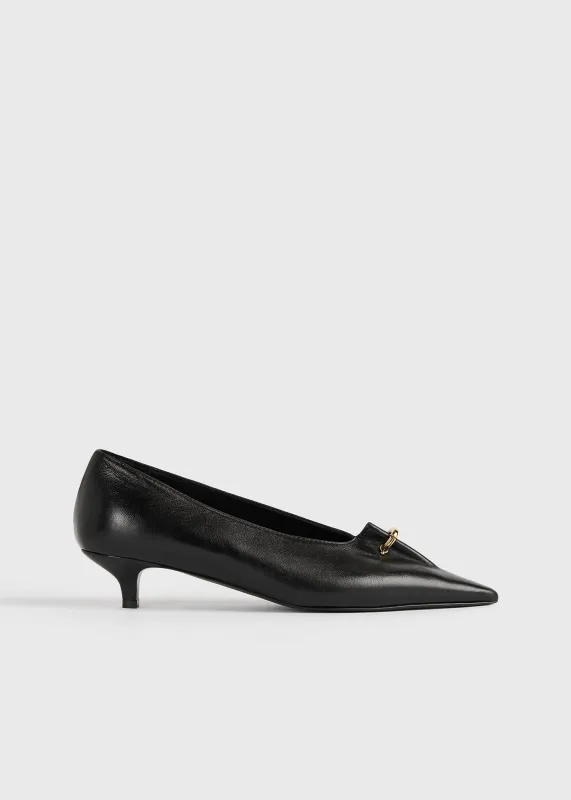 Pierced nappa pumps black made by Toteme