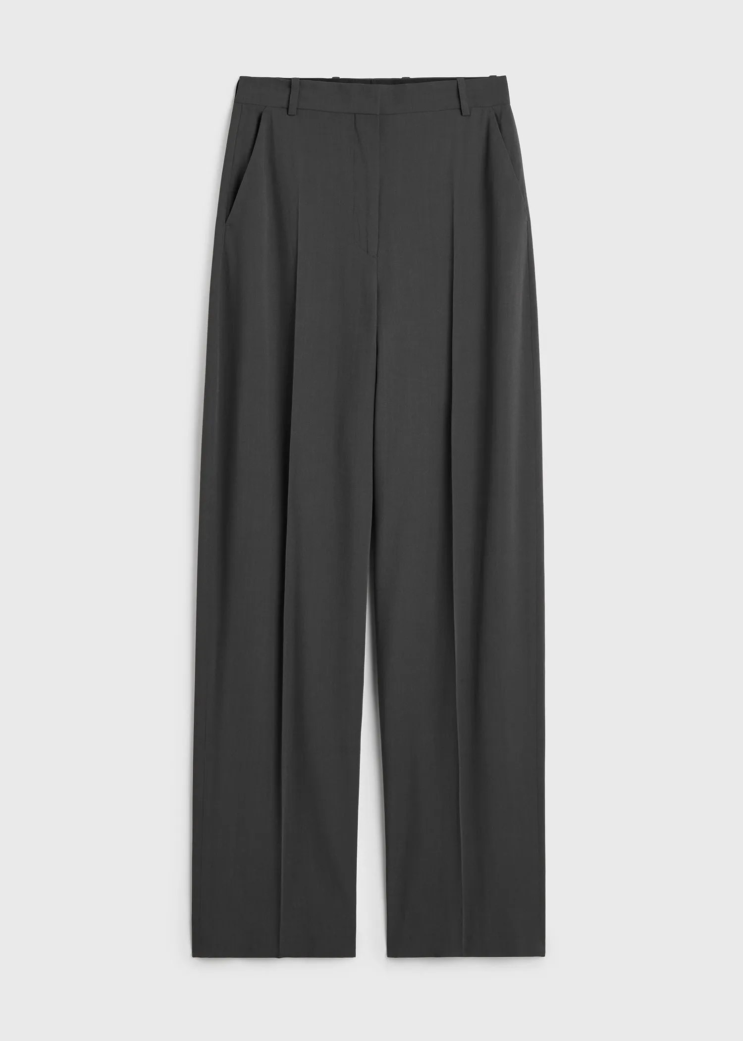High-waist trousers washed black sold by Toteme product image thumbnail 5