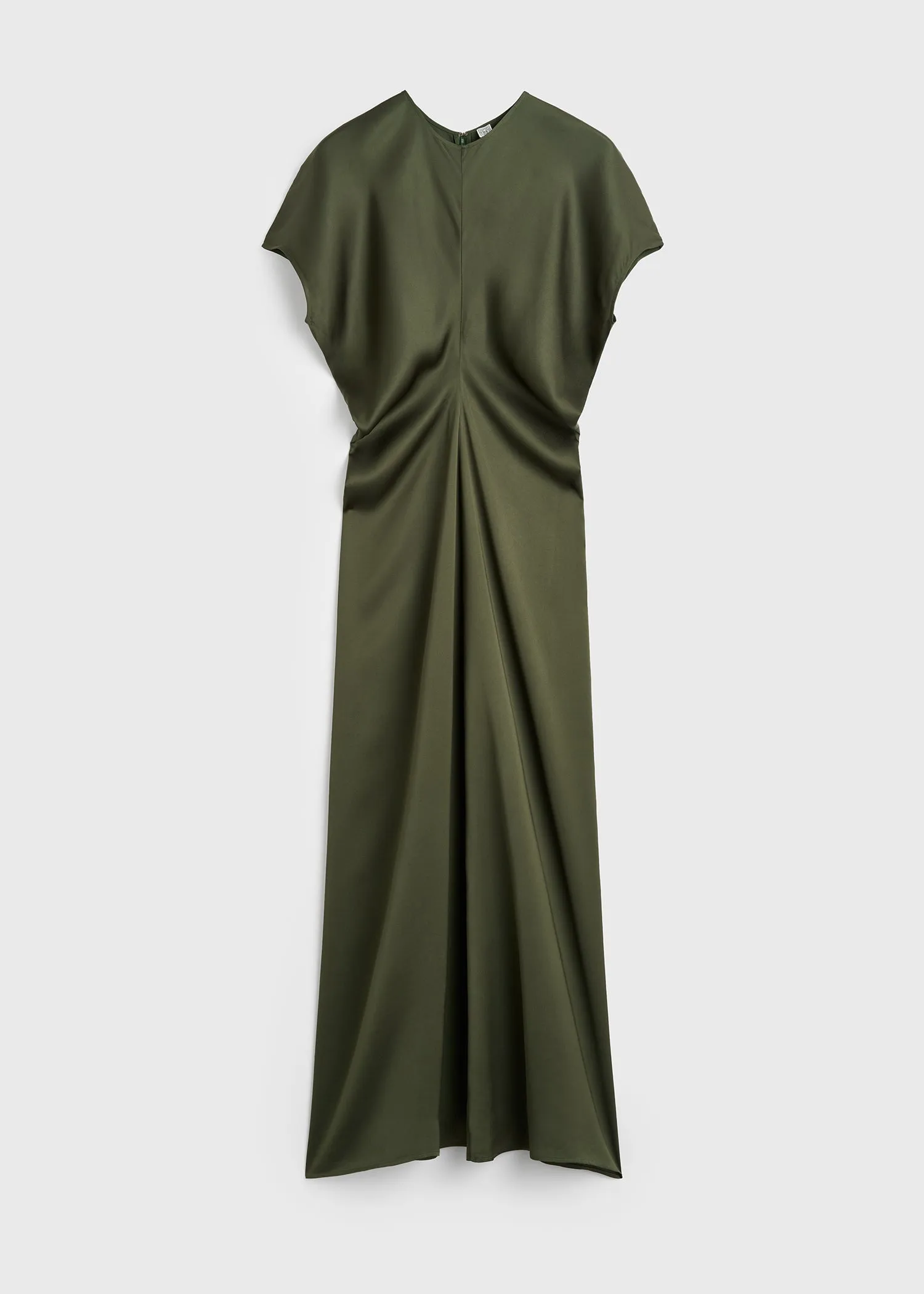 Slouch waist dress dark green sold by Toteme product image thumbnail 5