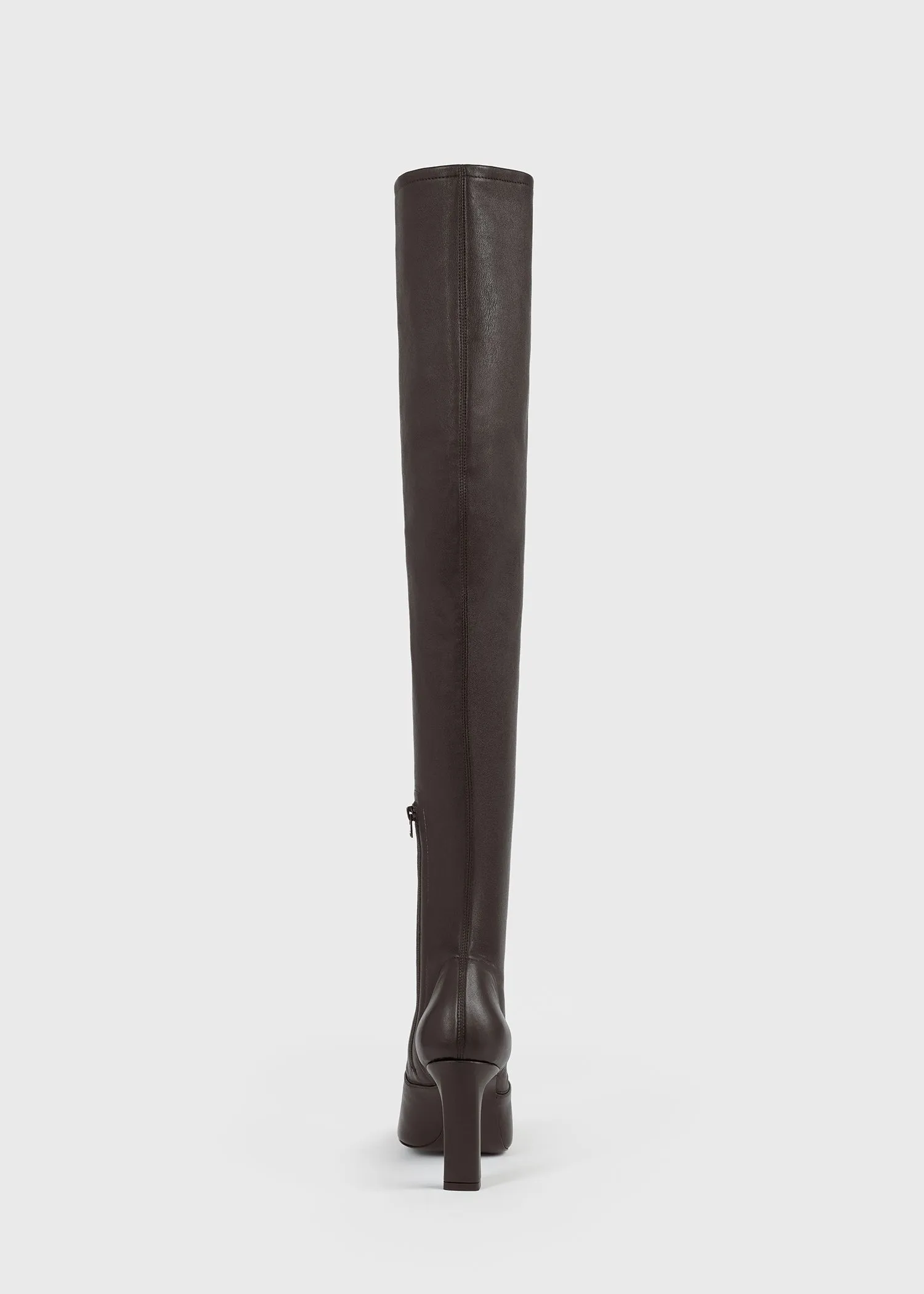 Nappa over-the-knee boots bark sold by Toteme product image thumbnail 4