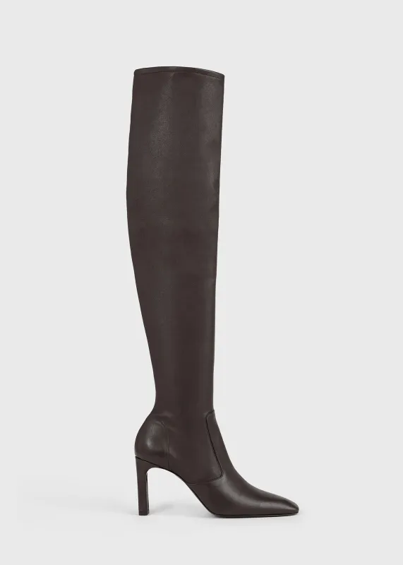 Nappa over-the-knee boots bark made by Toteme