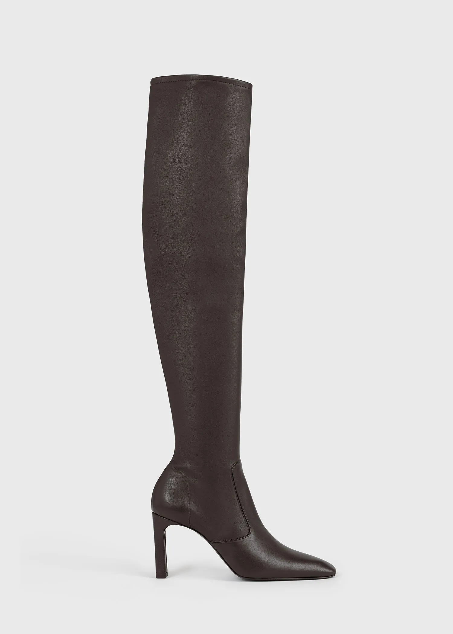 Nappa over-the-knee boots bark sold by Toteme