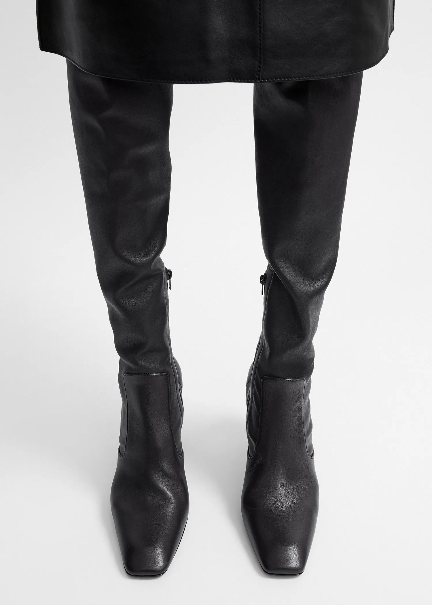 Nappa over-the-knee boots bark sold by Toteme product image thumbnail 2