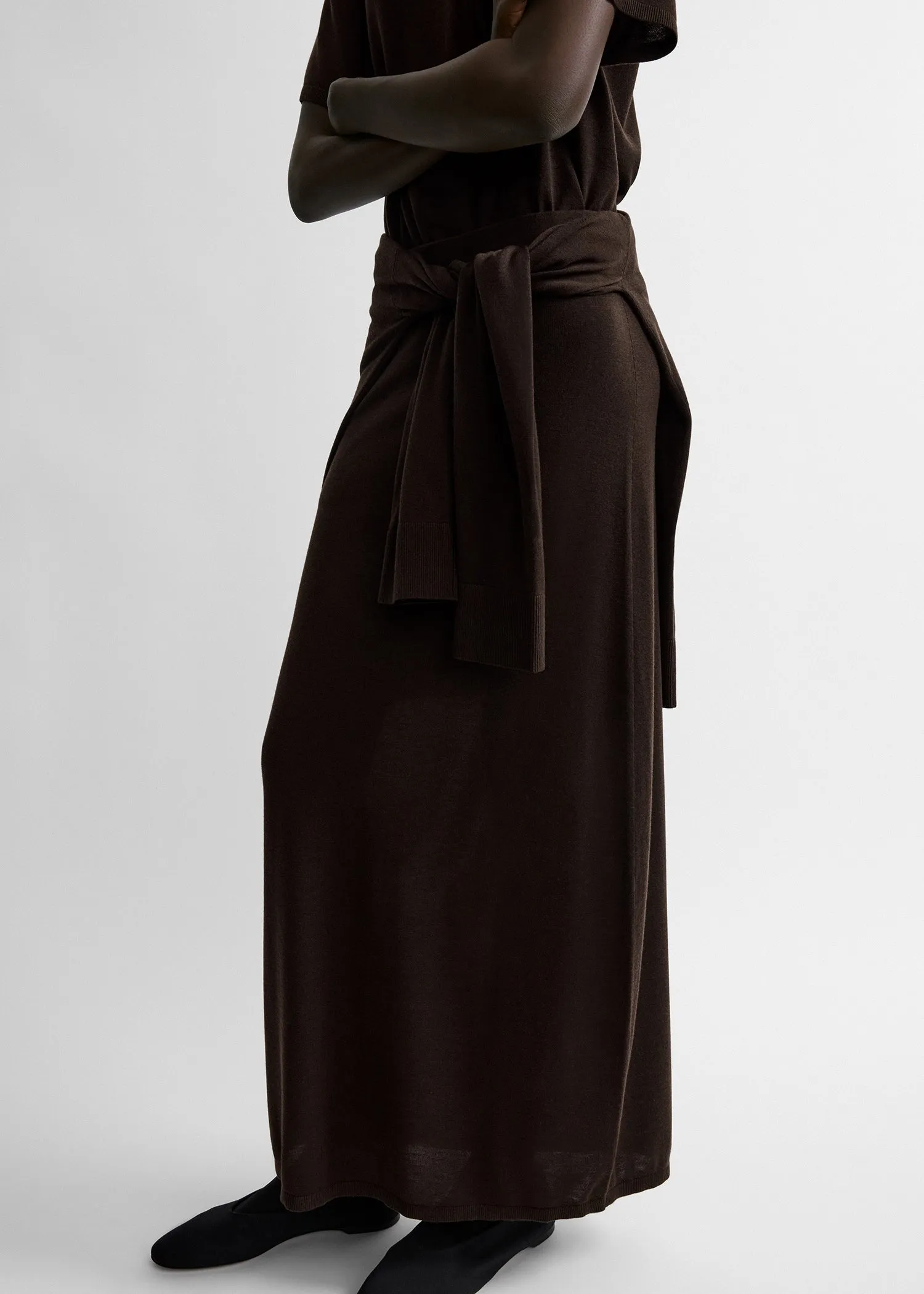 Long knit skirt fondante sold by Toteme product image thumbnail 4