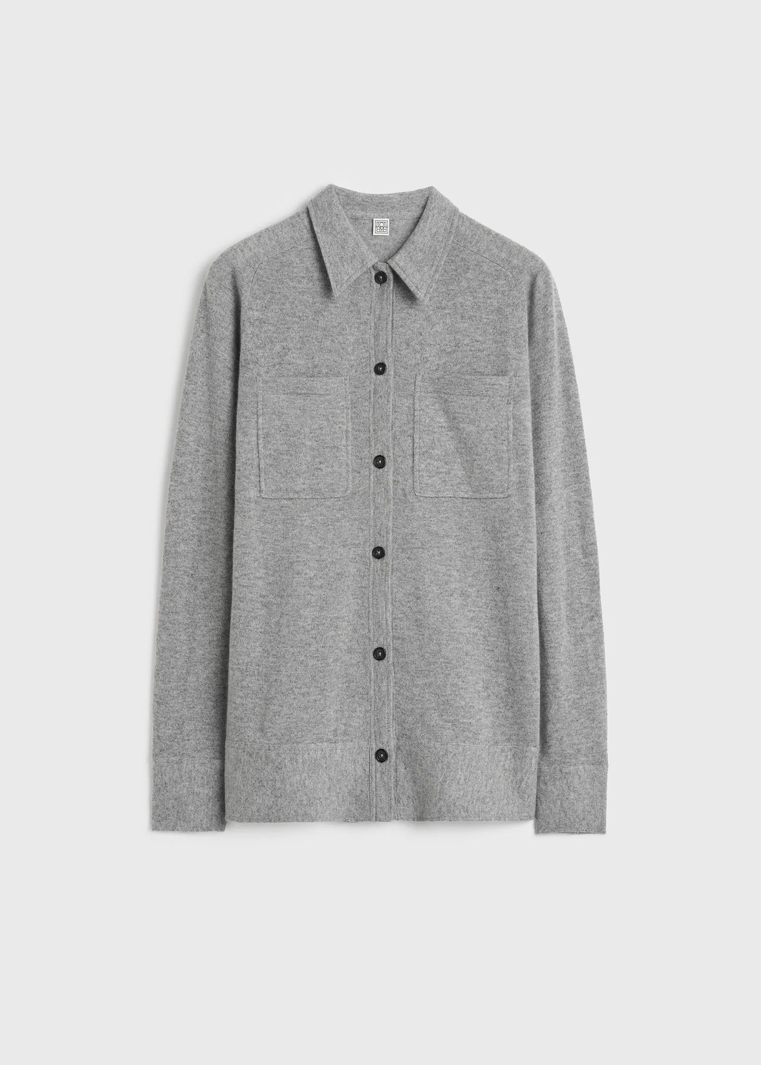 Cashmere shirt grey melange sold by Toteme product image thumbnail 5