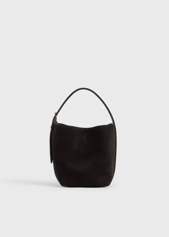 Small Belted suede tote espresso made by Toteme