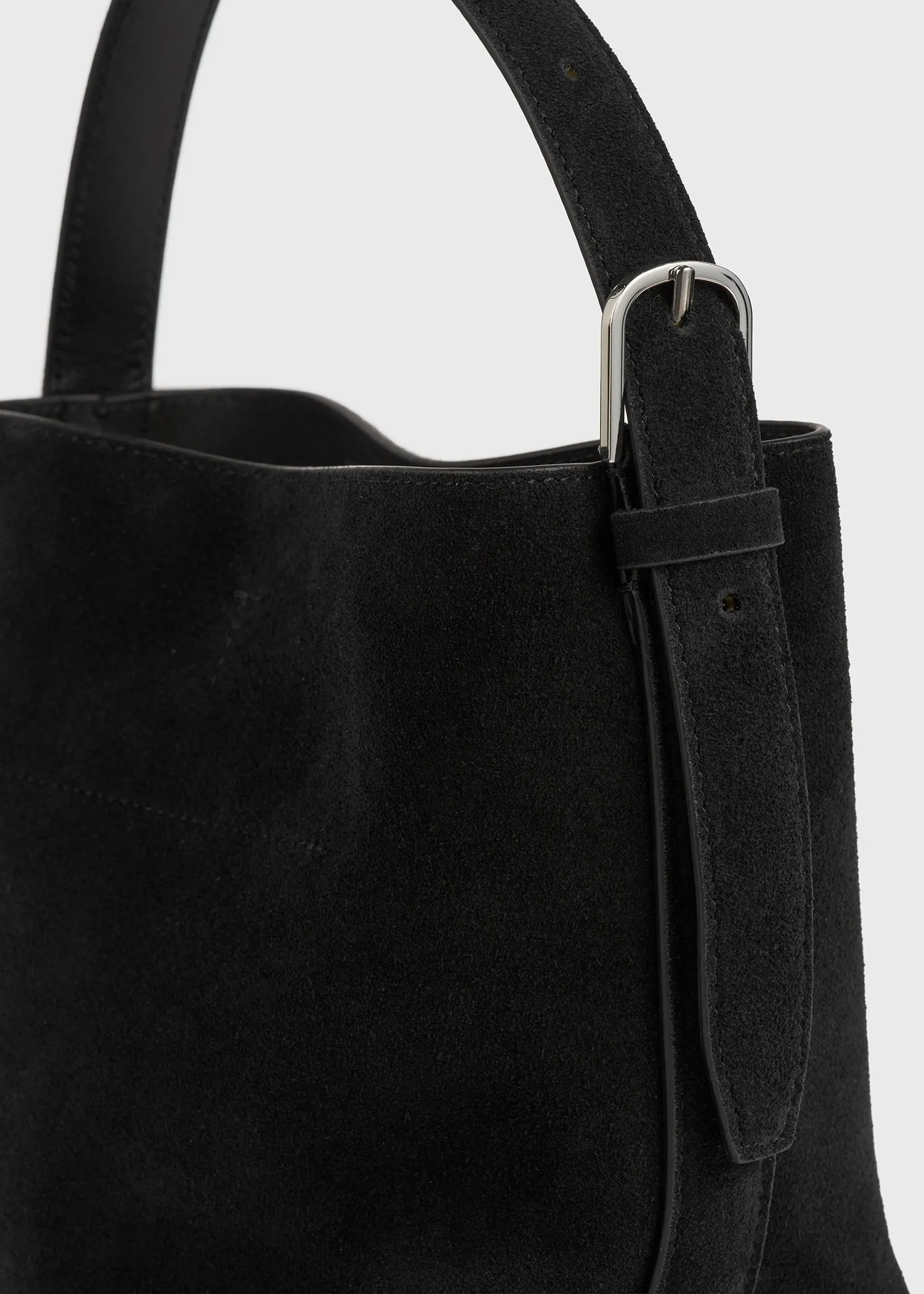 Small Belted suede tote black sold by Toteme product image thumbnail 5