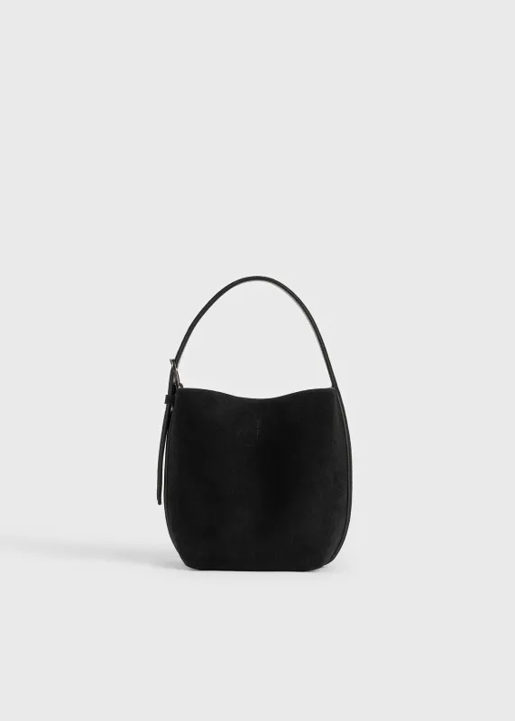 Small Belted suede tote black made by Toteme
