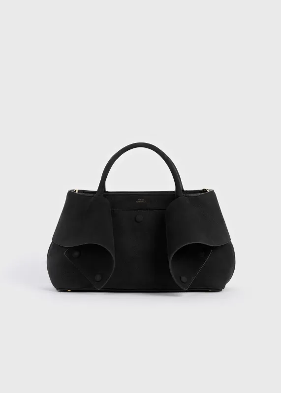 Small mercer nubuck tote black made by Toteme