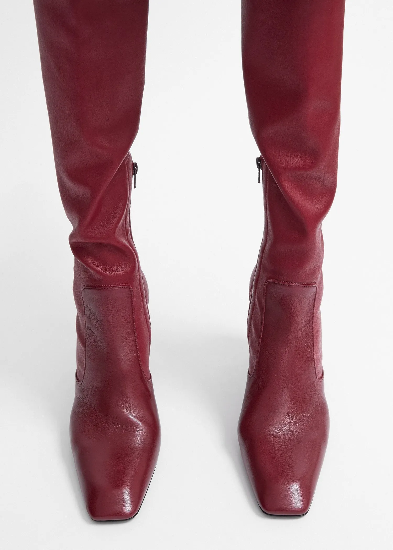 Nappa over-the-knee boots cherry sold by Toteme product image thumbnail 2