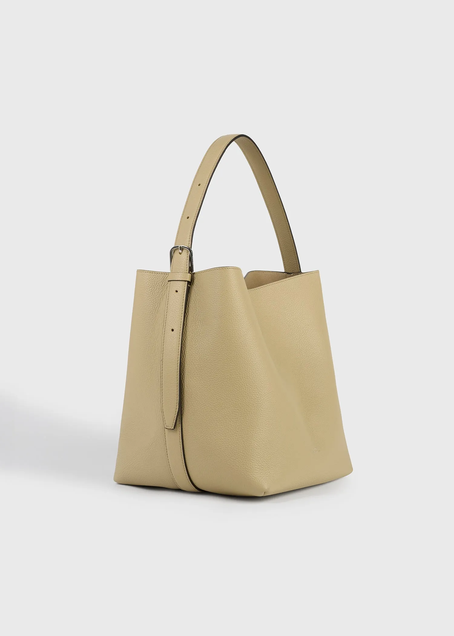 Medium belted grained-leather tote cashew sold by Toteme product image thumbnail 4