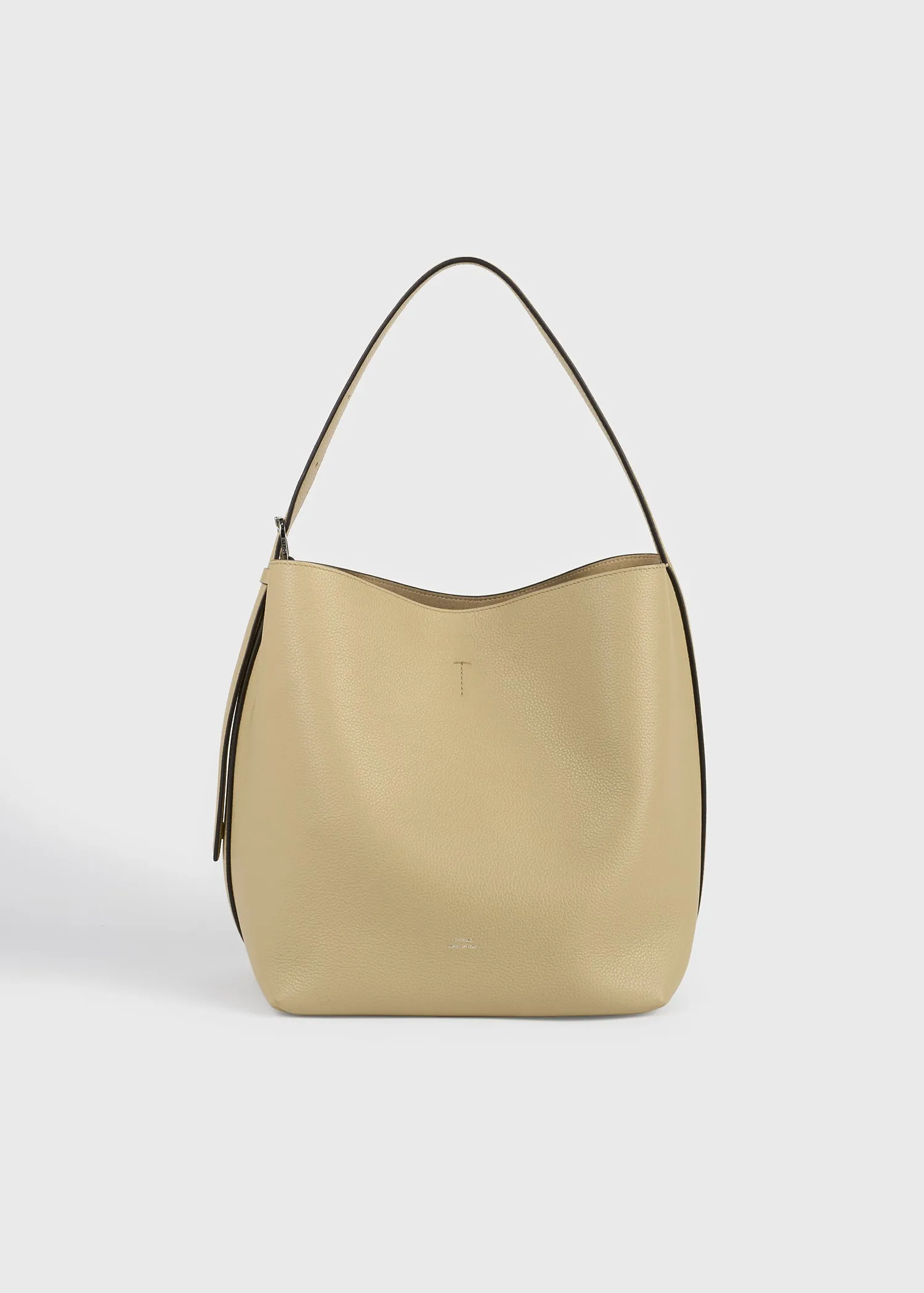 Medium belted grained-leather tote cashew sold by Toteme
