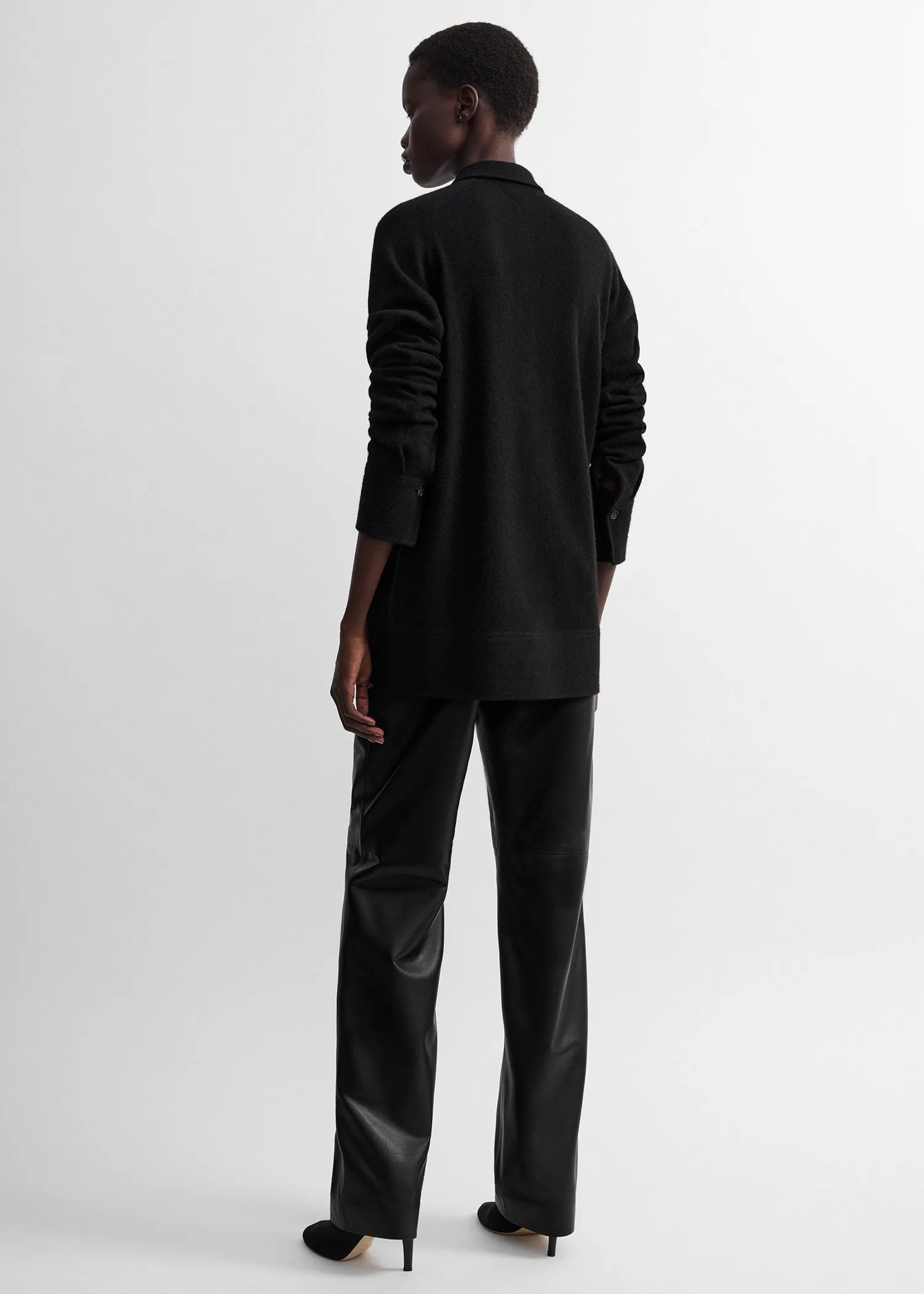 Cashmere shirt black sold by Toteme product image thumbnail 3