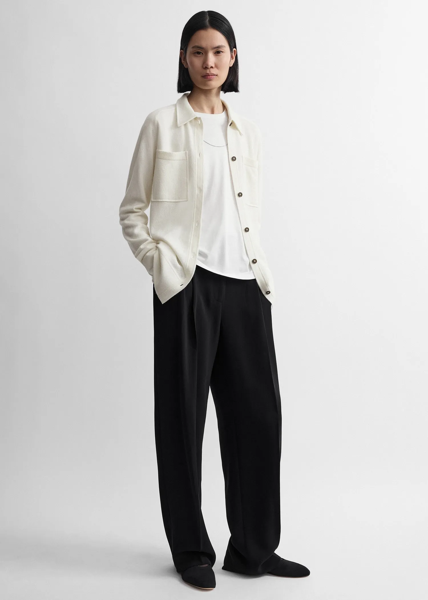 Cashmere shirt white sold by Toteme product image thumbnail 2