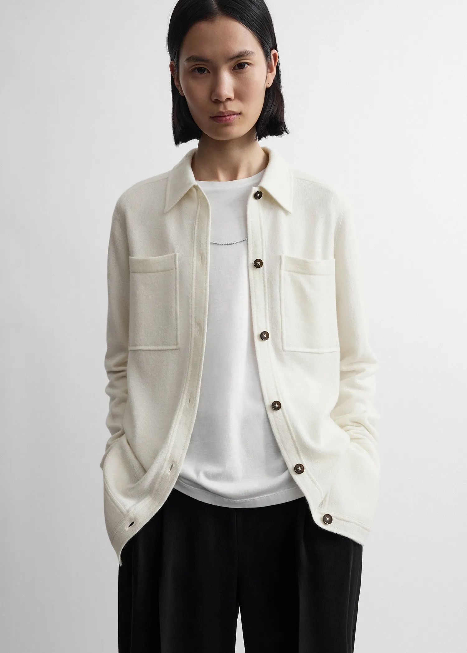 Cashmere shirt white sold by Toteme product image thumbnail 4