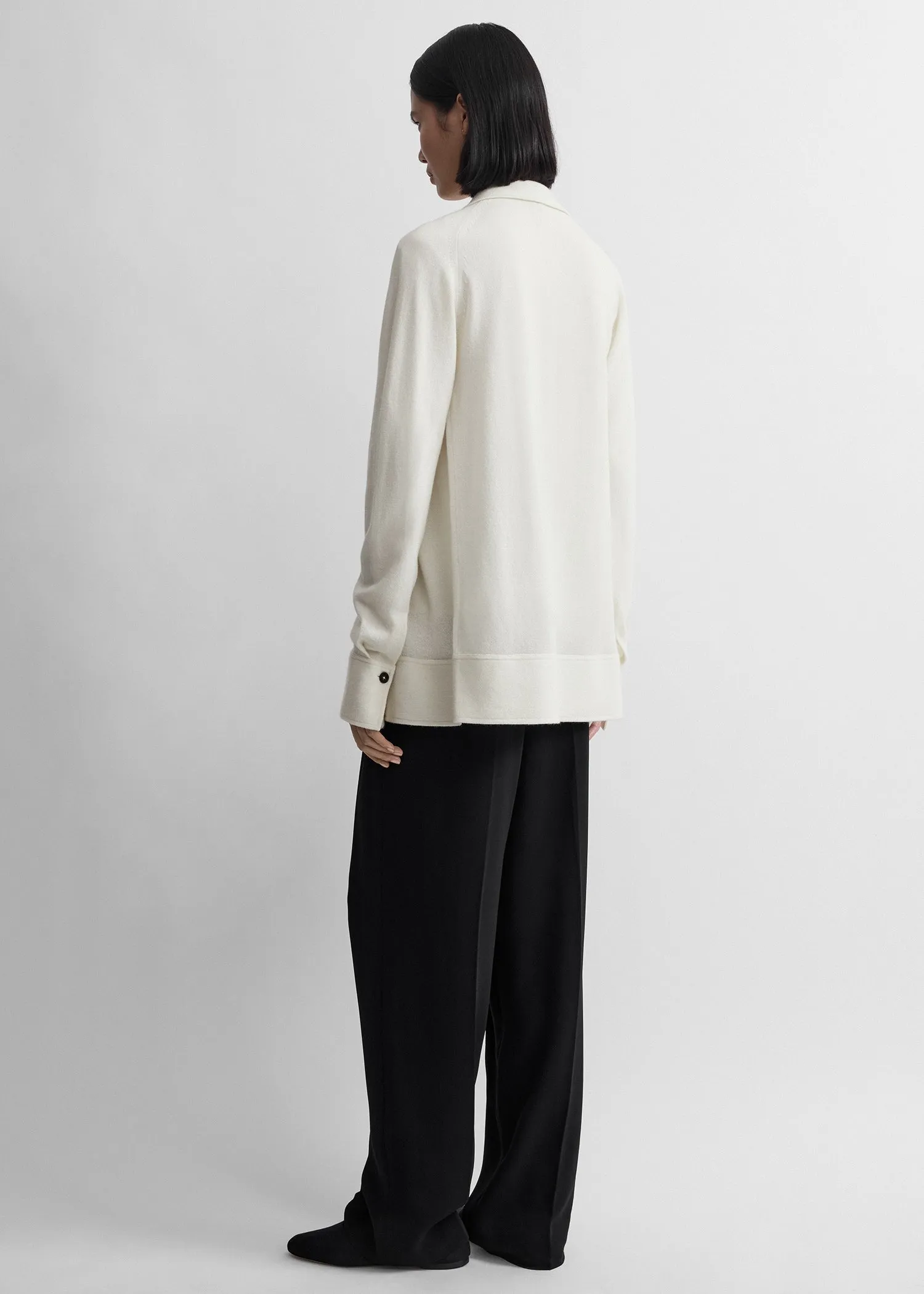 Cashmere shirt white sold by Toteme product image thumbnail 3