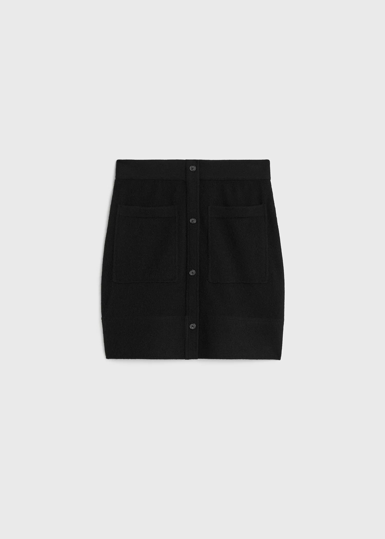 Buttoned cashmere skirt black sold by Toteme product image thumbnail 5