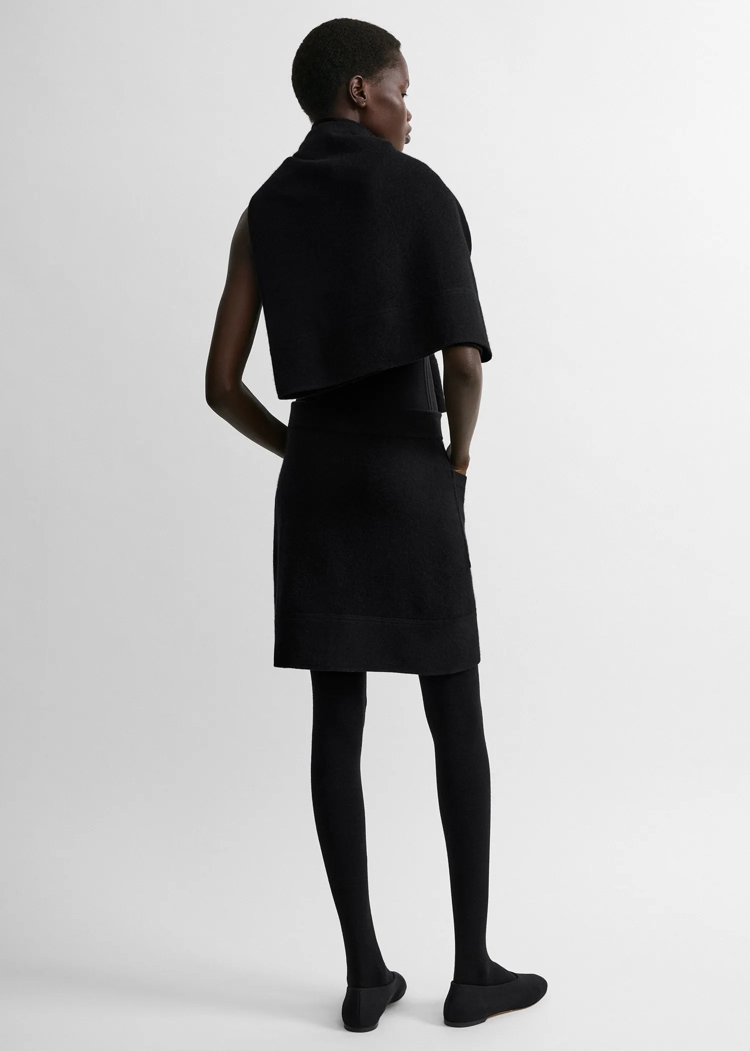 Buttoned cashmere skirt black sold by Toteme product image thumbnail 3