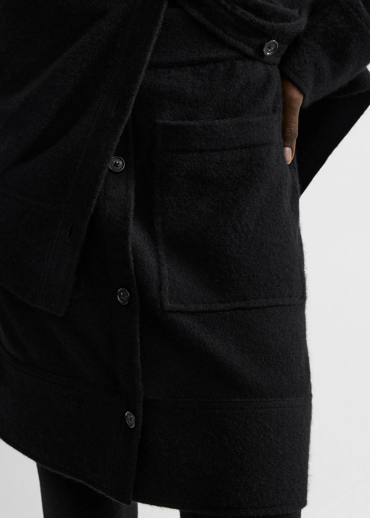 Buttoned cashmere skirt black sold by Toteme product image thumbnail 4