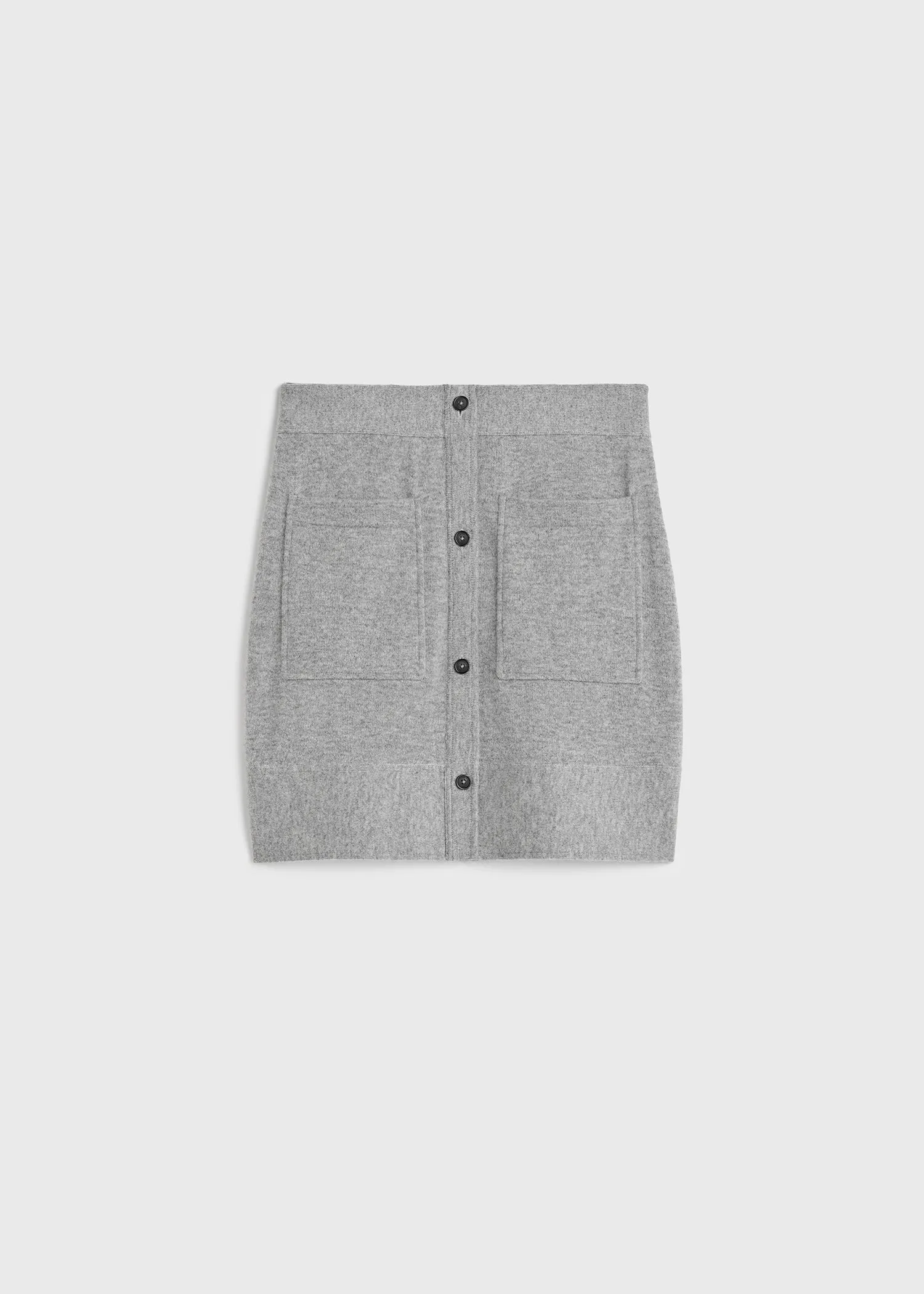 Buttoned cashmere skirt grey melange sold by Toteme product image thumbnail 5