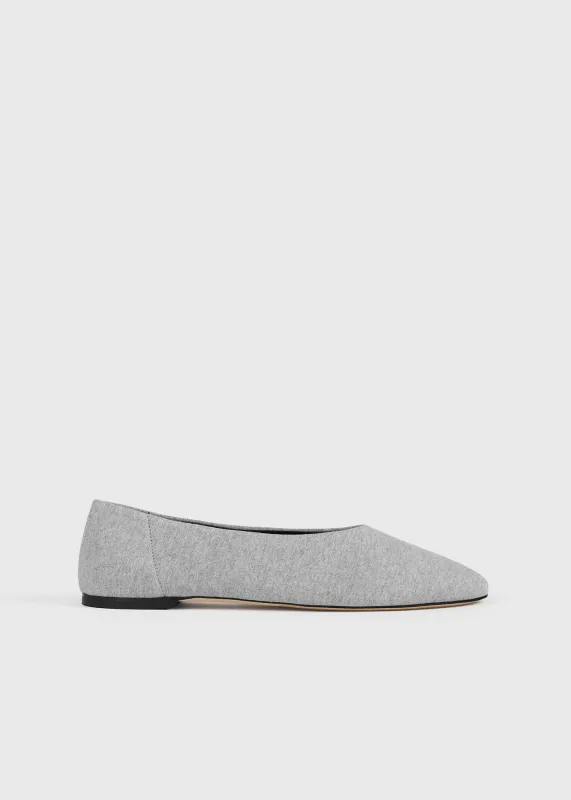 Slip jersey ballerinas grey melange made by Toteme