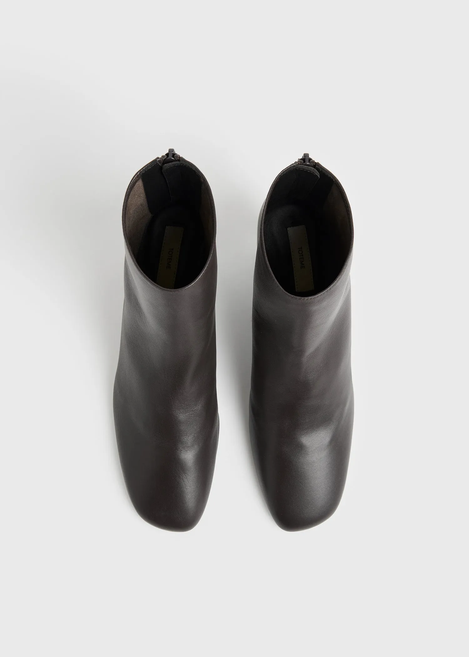 Nappa mid-heel boots bark sold by Toteme product image thumbnail 5