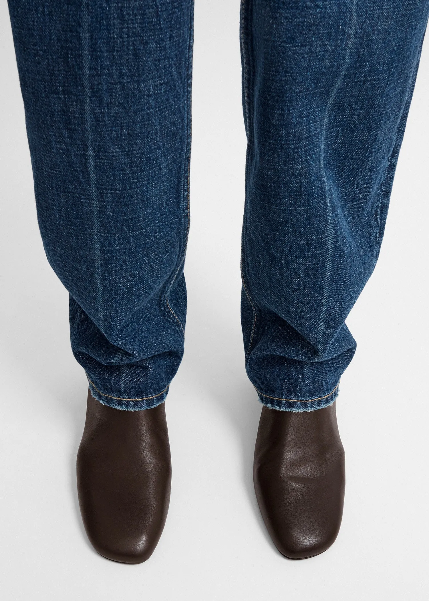 Nappa mid-heel boots bark sold by Toteme product image thumbnail 2