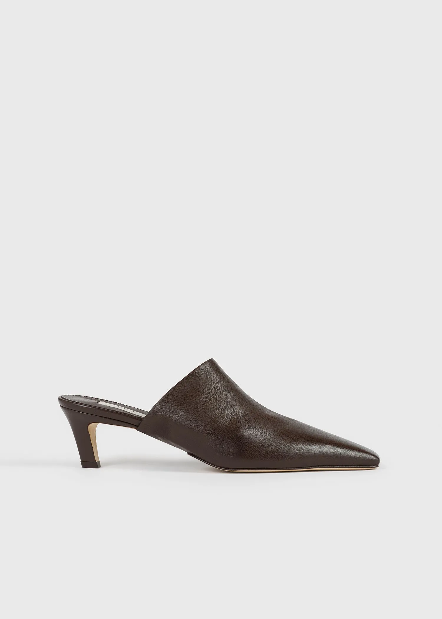 Soft nappa mules bark sold by Toteme