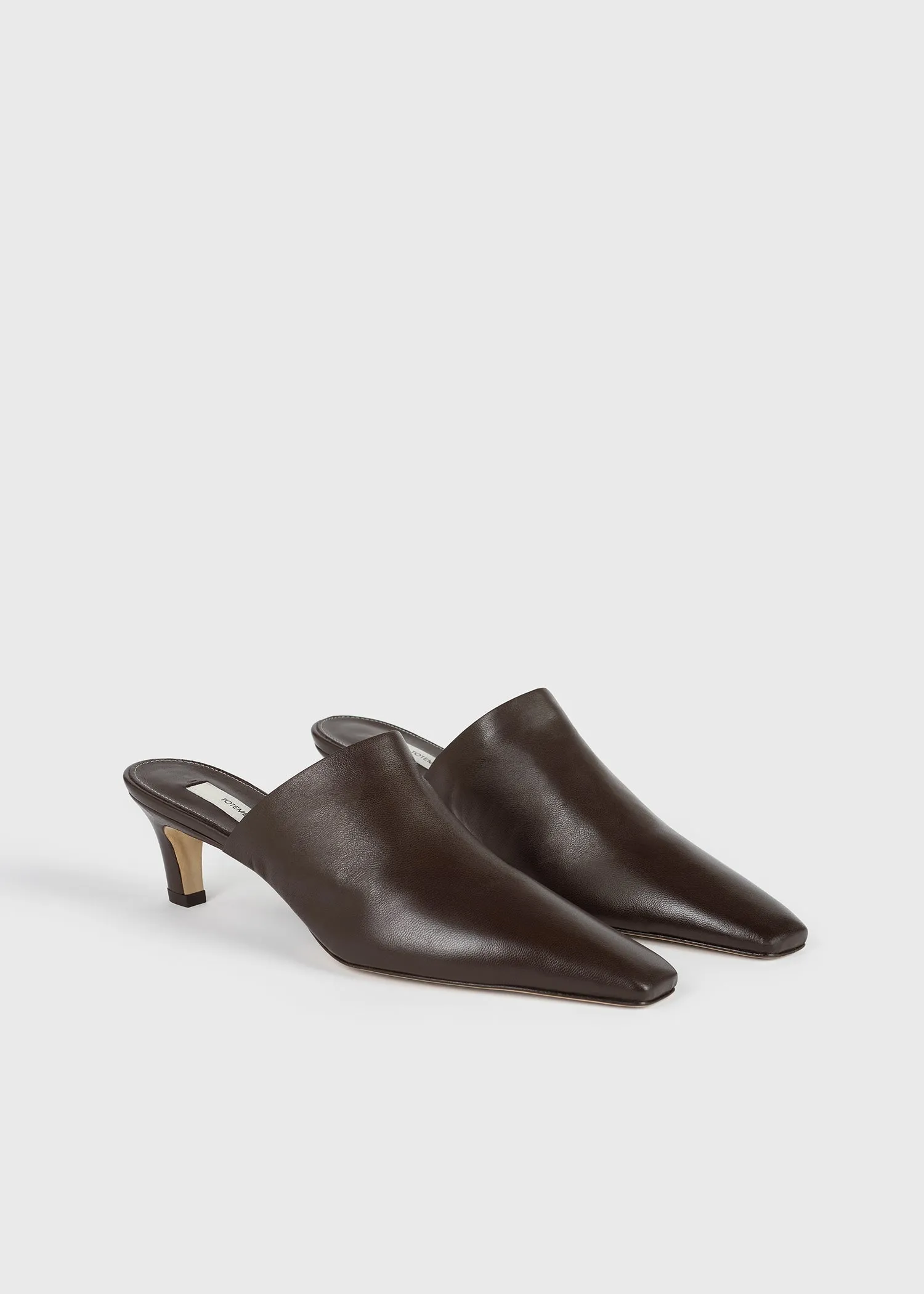 Soft nappa mules bark sold by Toteme product image thumbnail 2