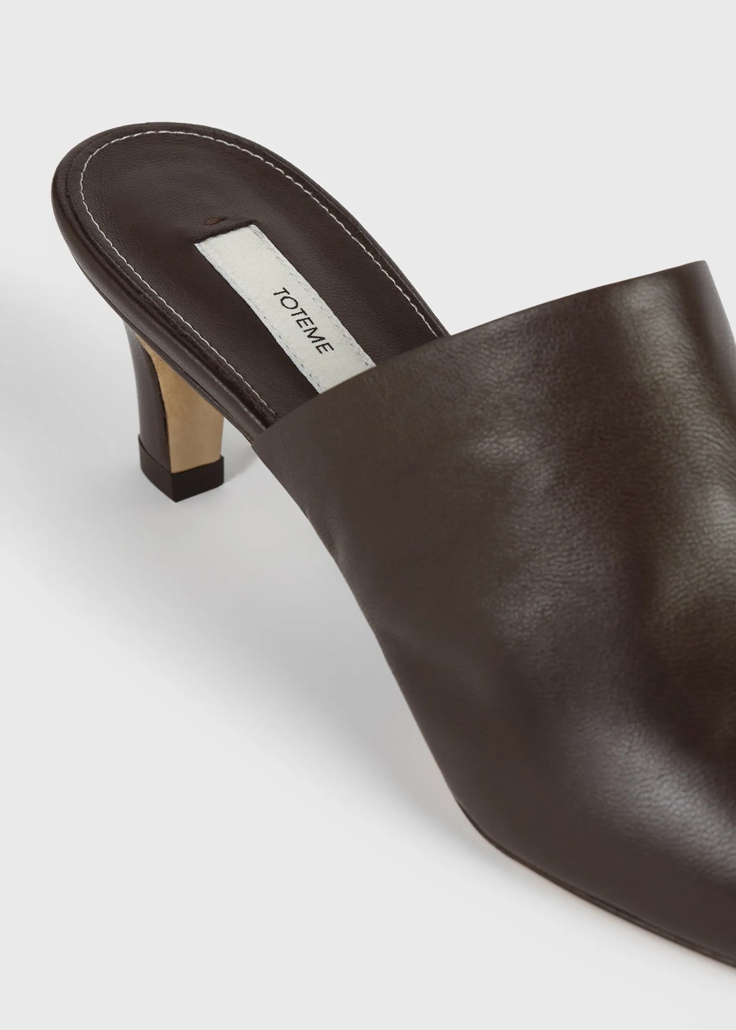Soft nappa mules bark sold by Toteme product image thumbnail 4