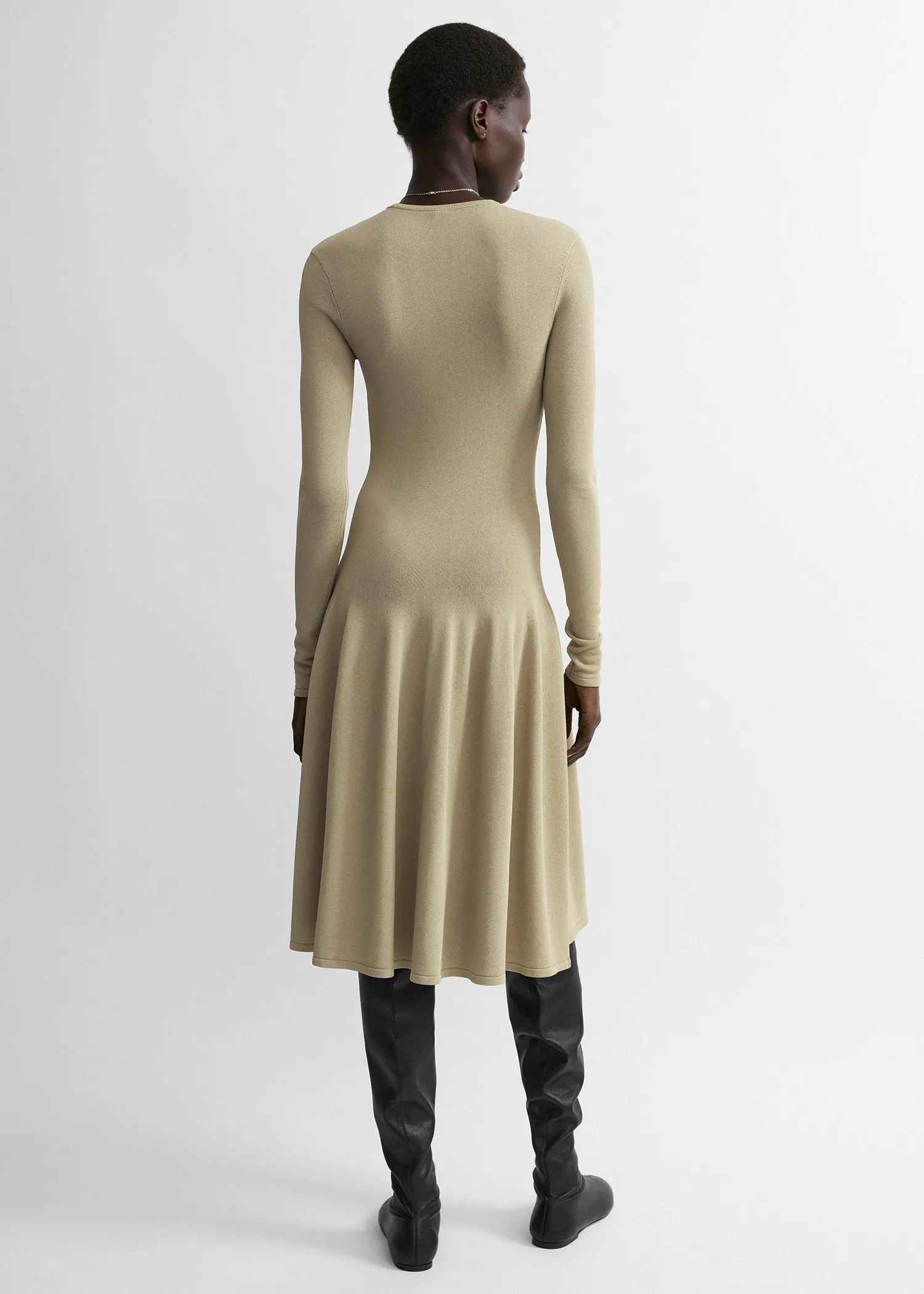 Sculpted knit dress sage sold by Toteme product image thumbnail 3