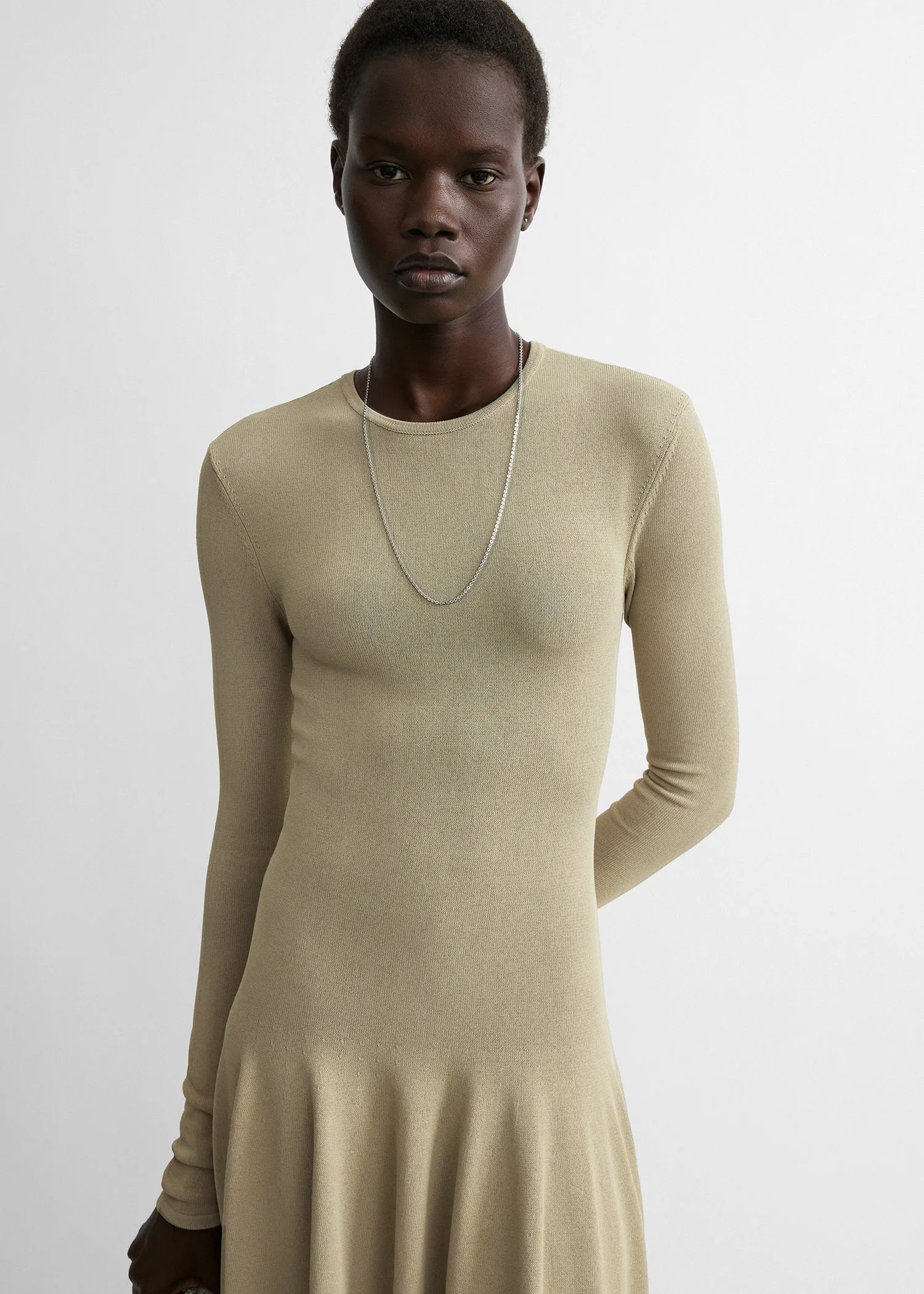 Sculpted knit dress sage sold by Toteme product image thumbnail 4