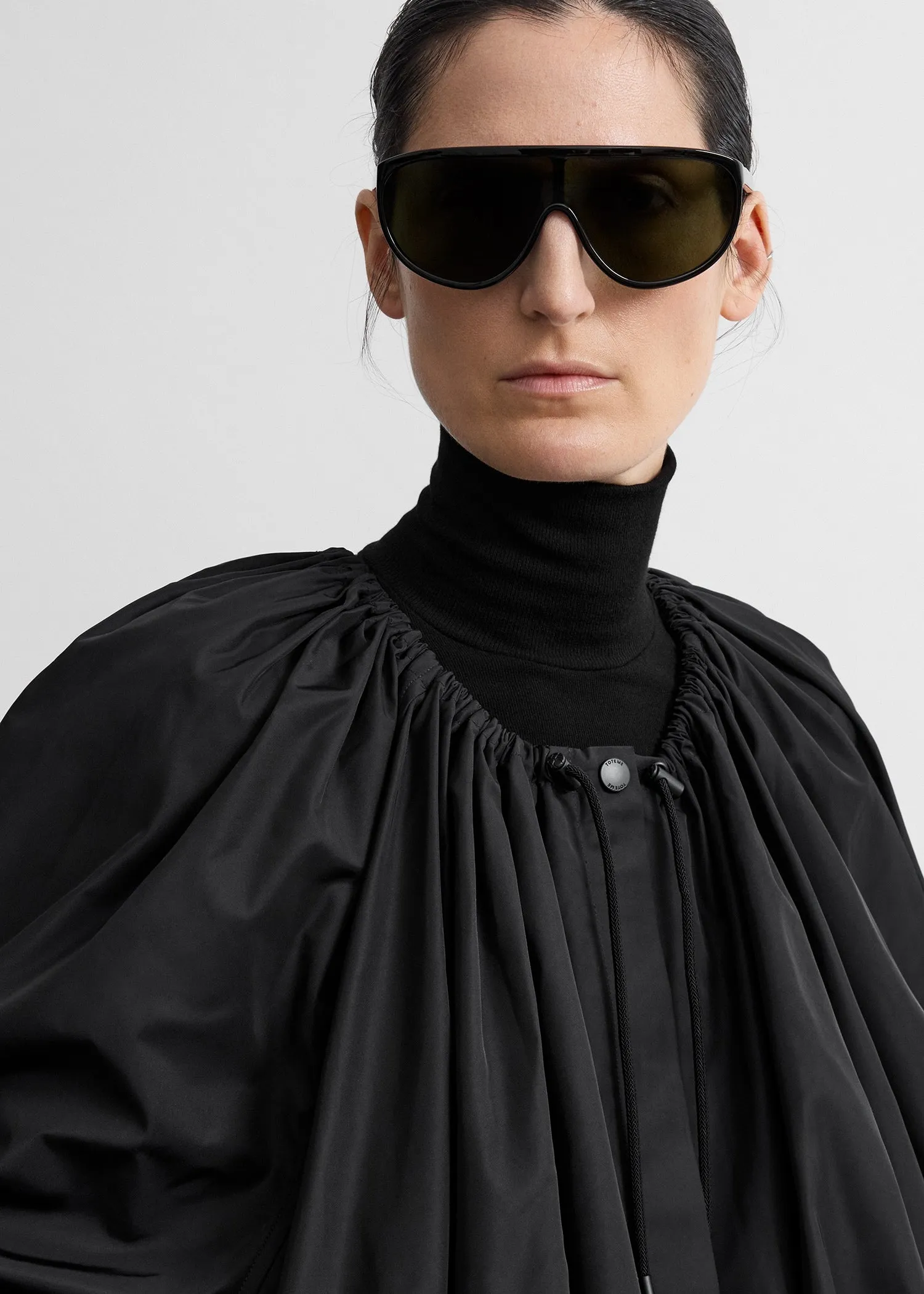 Gathered parachute jacket black sold by Toteme product image thumbnail 5