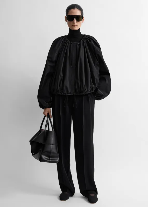 Gathered parachute jacket black made by Toteme