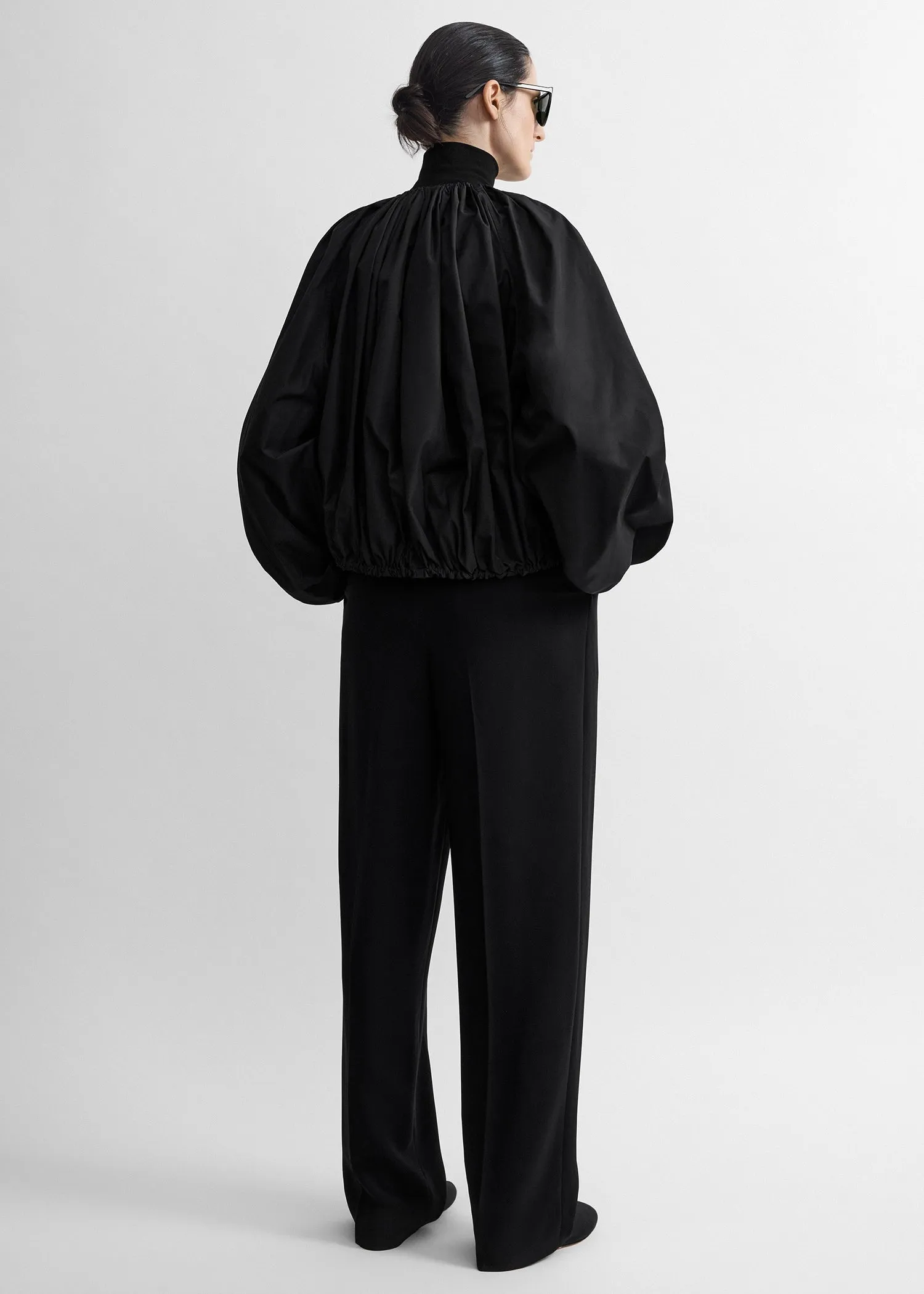Gathered parachute jacket black sold by Toteme product image thumbnail 3