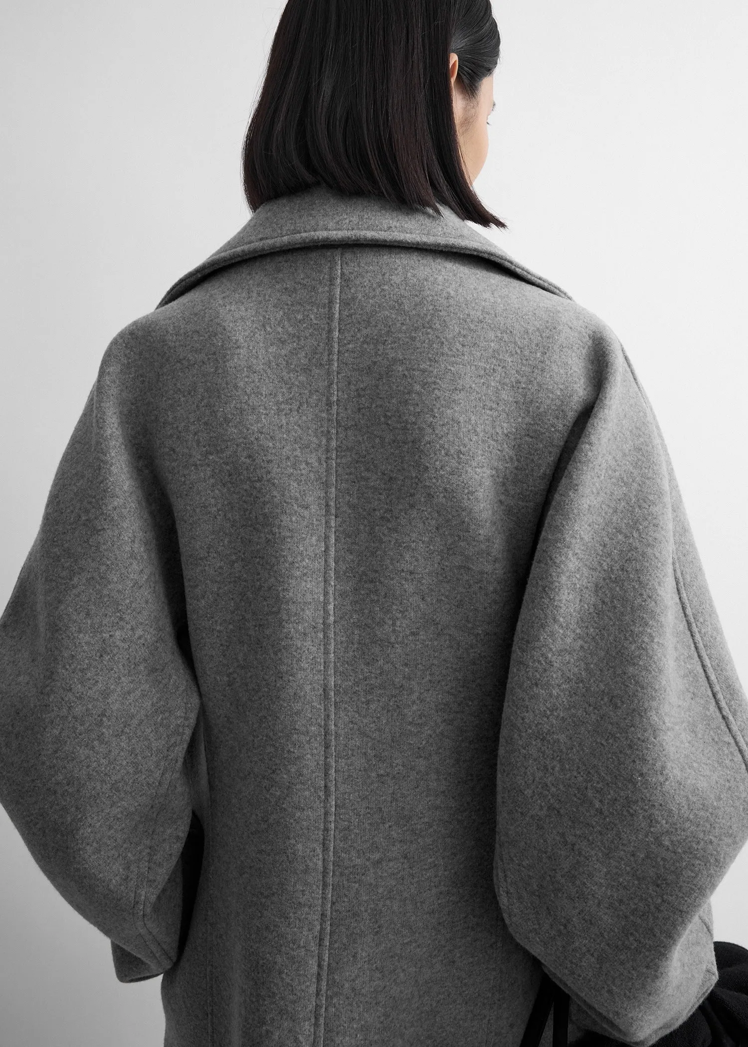 Rounded peacoat grey melange sold by Toteme product image thumbnail 5