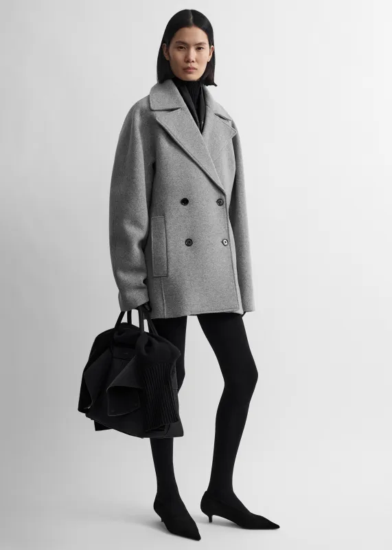 Rounded peacoat grey melange made by Toteme