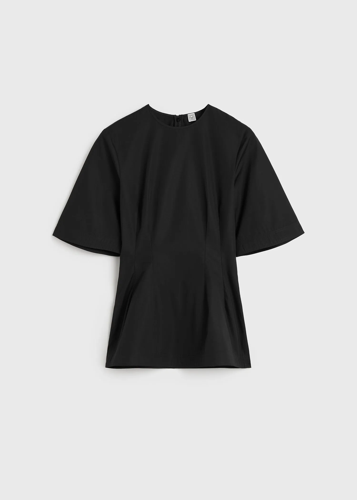 Sculptural cotton top black sold by Toteme product image thumbnail 5