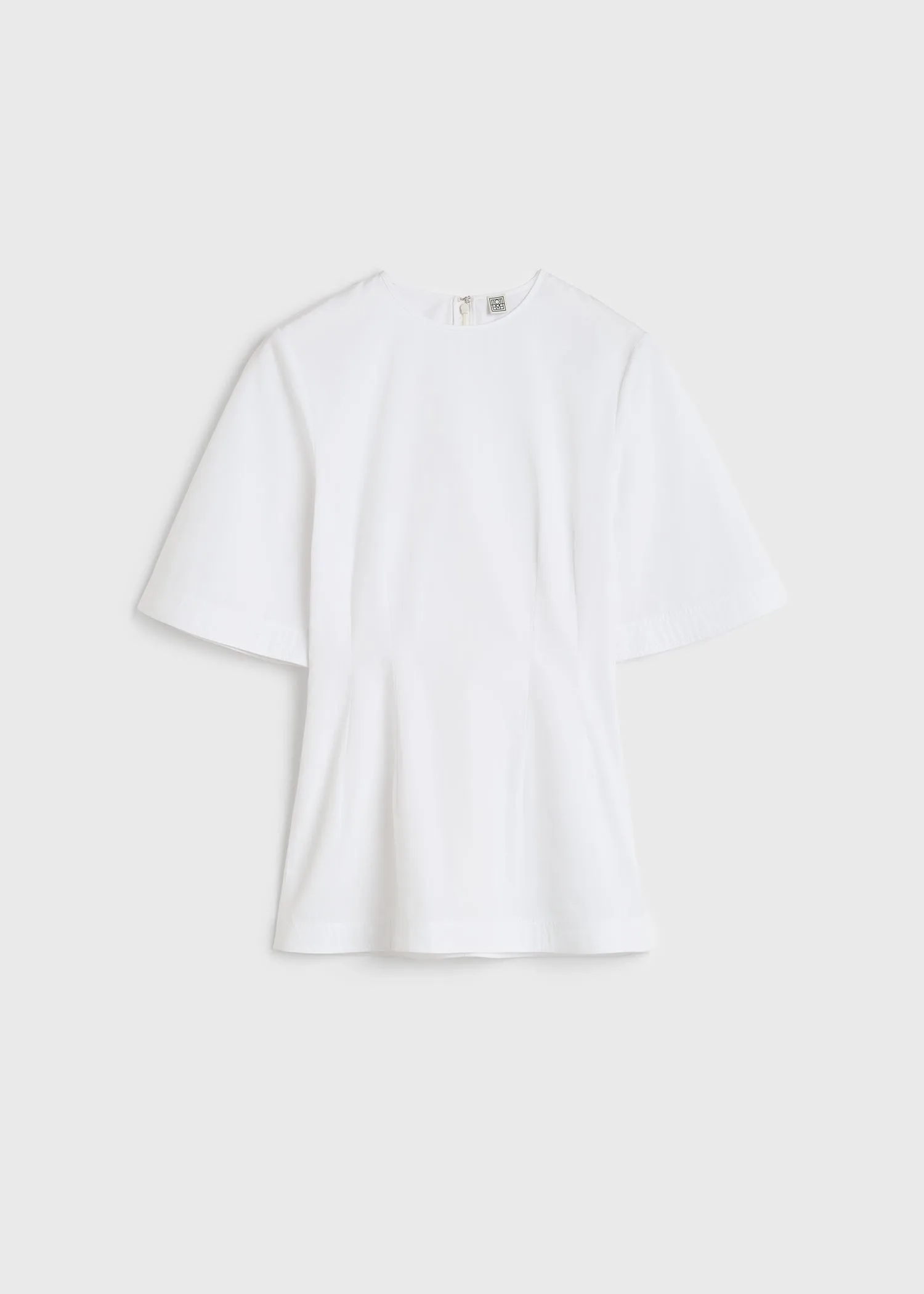Sculptural cotton top white sold by Toteme product image thumbnail 5