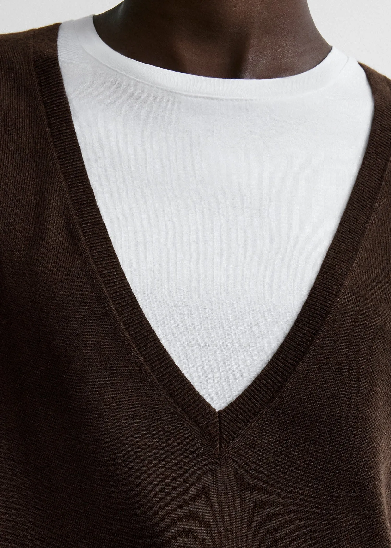 Fine v-neck knit fondante sold by Toteme product image thumbnail 4