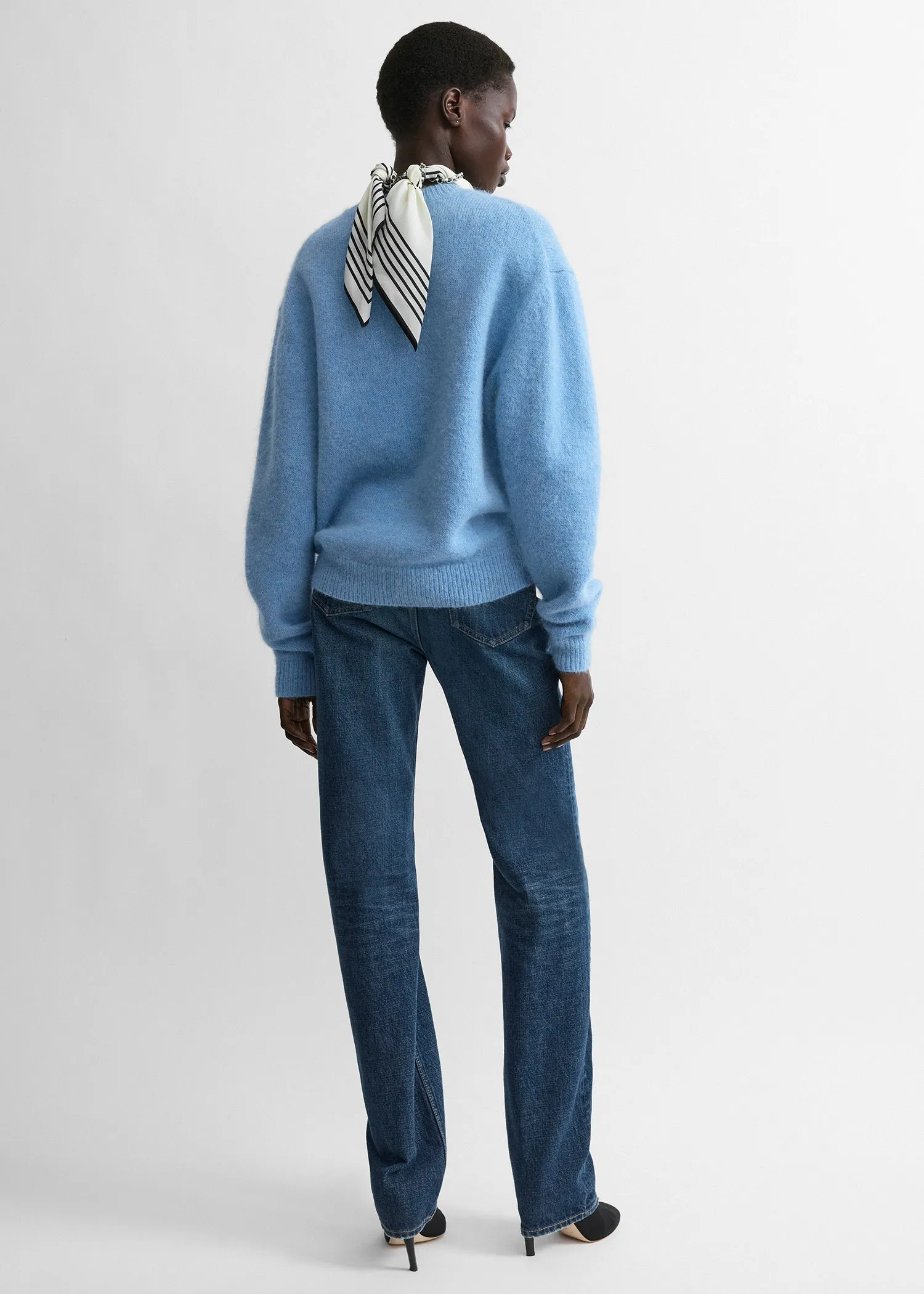 Classic alpaca crew knit pale blue sold by Toteme product image thumbnail 3
