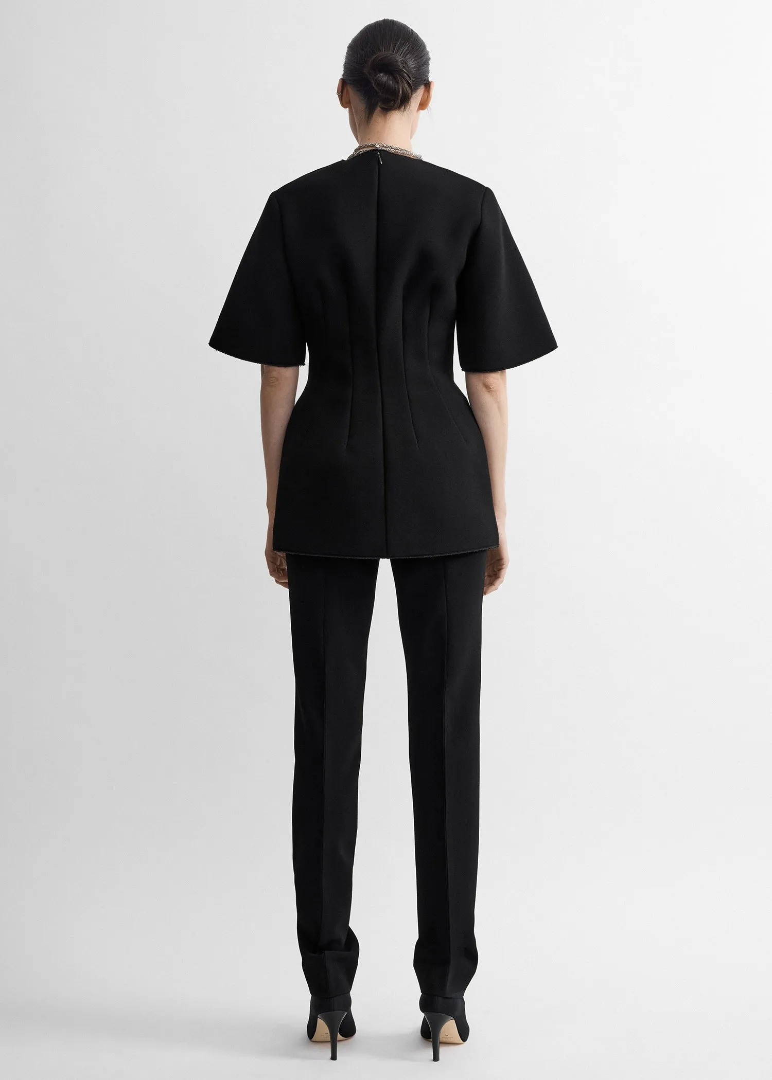 Sculptural scuba top black sold by Toteme product image thumbnail 3